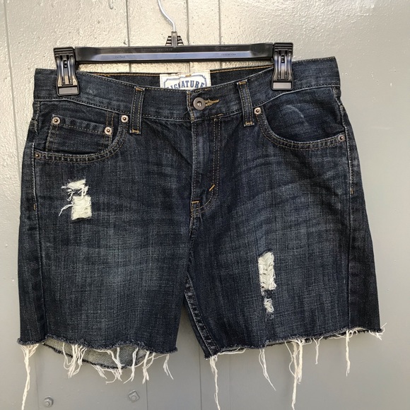 DIY distressed Levi jean shorts sz 29 - Picture 3 of 6